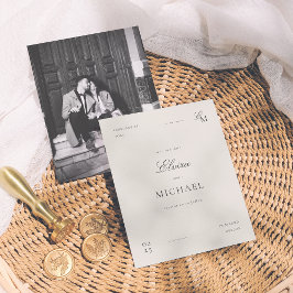 Minimalist Save The Date Ivory Editorial Wedding Spara Datumet
