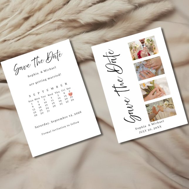  Minimalist Save The Date Wedding Card With photos Inbjudningar (Skapare uppladdad)