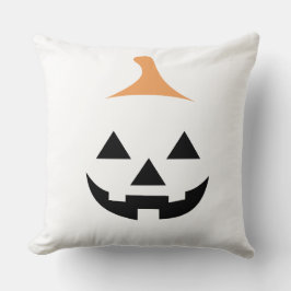 Minimalist Scary Pumpkin Kudde