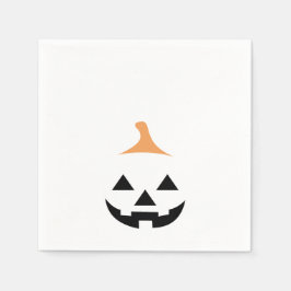 Minimalist Scary Pumpkin Pappersservett