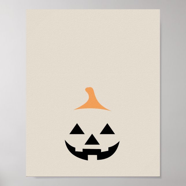 Minimalist Scary Pumpkin Poster (Framsidan)