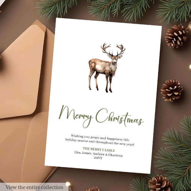Minimalist Script Font Holiday Christmas Greeting  Julkort (Minimalist Script Font Holiday Christmas Greeting Card

)
