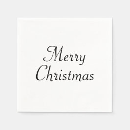 Minimalist Script Merry Christmas Christmas Party Pappersservett
