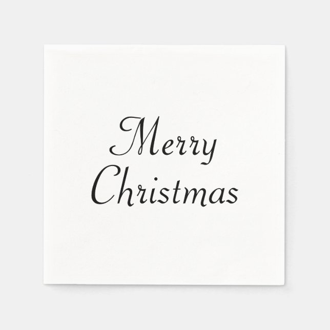 Minimalist Script Merry Christmas Christmas Party Pappersservett (Framsidan)