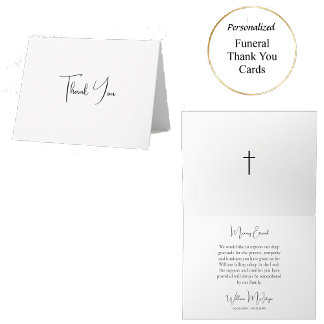 Minimalist Script Orthodox Christian Funeral Tack Kort
