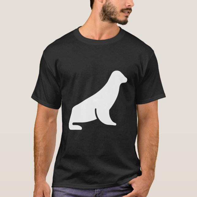 Minimalist sea lion t shirt (Framsida)