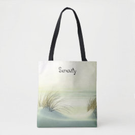 Minimalist Serene White Sand Dunes Beach Tygkasse