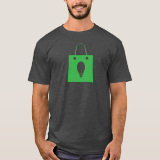 Minimalist Shopping Eco Bag Icon with Lightbulb T Shirt