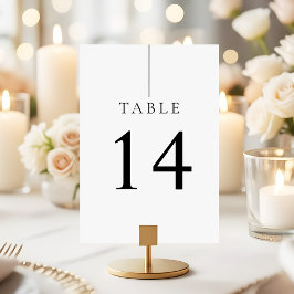 Minimalist Simple Clean Line Modern Wedding Bordsnummer