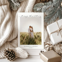 Minimalist Simple Elegant Photo Classic Christmas