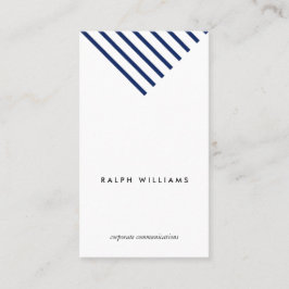 Minimalist simple professional nautical blue lines visitkort