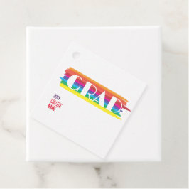 Minimalist simple rainbow graduate  gåvor etiketter
