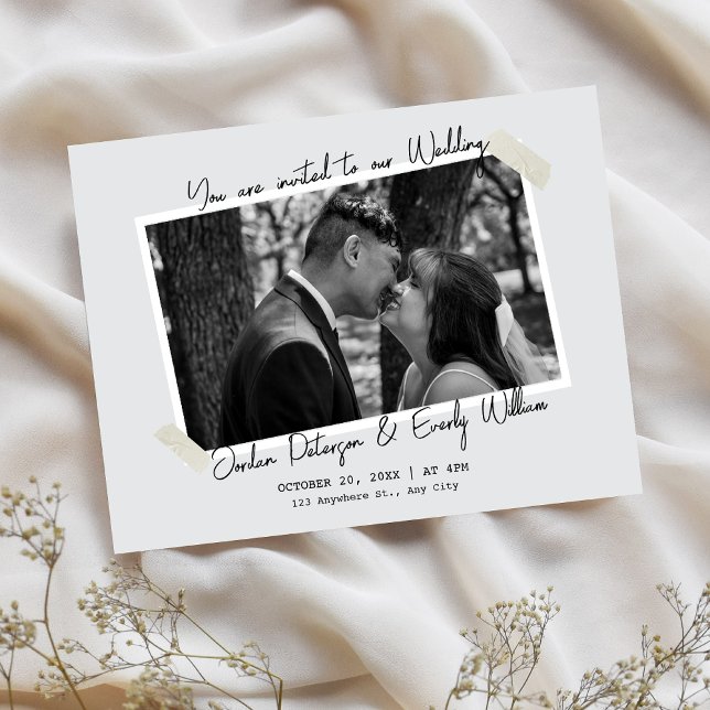 Minimalist simple wedding  inbjudningar (Skapare uppladdad)