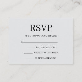 Minimalist Simple Wedding RSVP Enclosure Card Tilläggskort