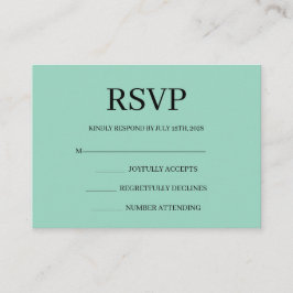 Minimalist Simple Wedding RSVP Enclosure Card Tilläggskort