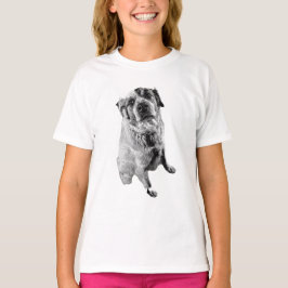 Minimalist Sitting Dog Art Tee