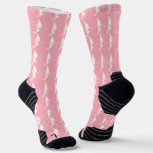 Minimalist Skiers Winter Mönster Rosa White