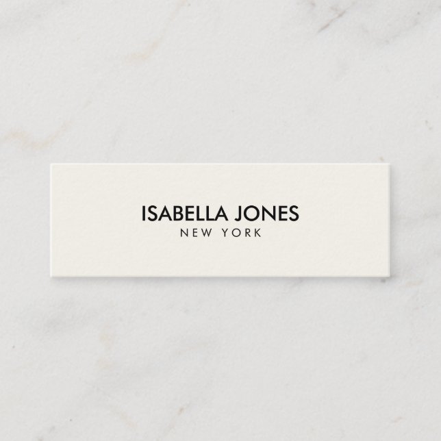 Minimalist Slim Kraft Business Card Mini Visitkort (Framsida)