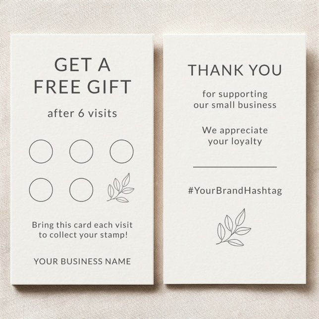 Minimalist Small Business Branding Loyalty Card Visitkort (Skapare uppladdad)