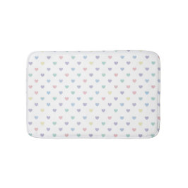 Minimalist Soft Pastel Heart Pattern   Badrumsmatta