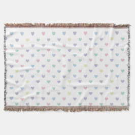 Minimalist Soft Pastel Heart Pattern   Filt