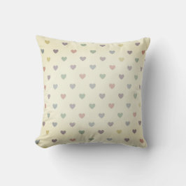 Minimalist Soft Pastel Heart Pattern Kudde