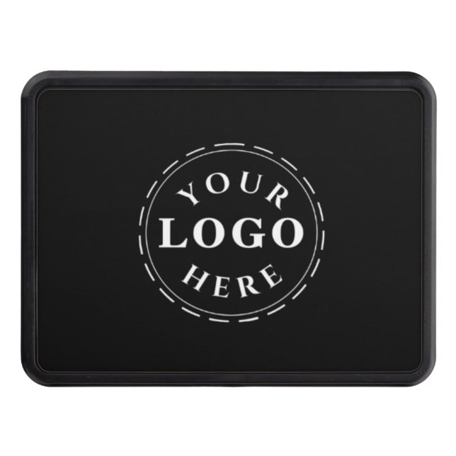 Minimalist Solid Black Custom Logo Hitch Guard Dragkroksskydd (Framsidan)