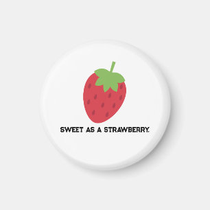 Minimalist söt jordgubbsmagnet magnet