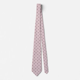 Minimalist Söt Mjuk Ljus Rosa Brun Prickar Slips