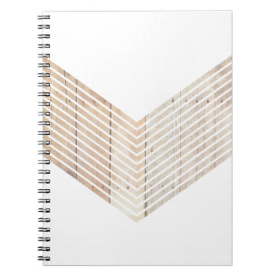 Minimalist sparre för vit med trä anteckningsbok med spiral