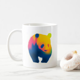 Minimalist Spray Paint Panda Silhouette Kaffemugg