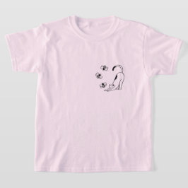 Minimalist Spring Kids Cat  T Shirt