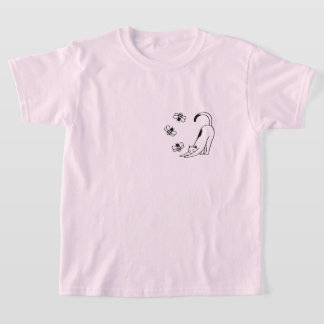 Minimalist Spring Kids Cat  T Shirt