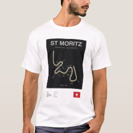 Minimalist St Moritz Bobsleigh Line Tee Blk