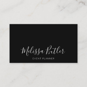 Minimalist stilfull Calligraphysvart Visitkort