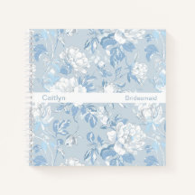 Minimalist Stripe Dusty Blue Floral Square
