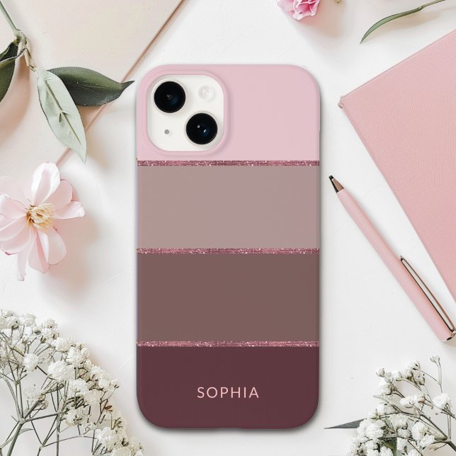 Minimalist Stripes in Pink Tones with Glitter (Skapare uppladdad)