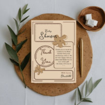 Minimalist Style Flower Baby Shower