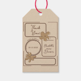 Minimalist Style Flower Notes Baby Shower Presentetikett