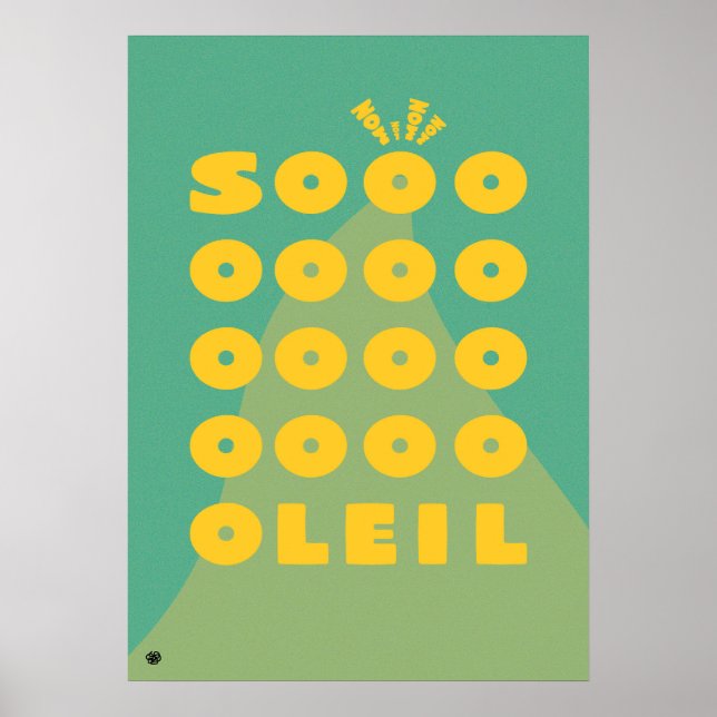 Minimalist Sun Quote Art Print 'Soleil' Poster (Framsidan)