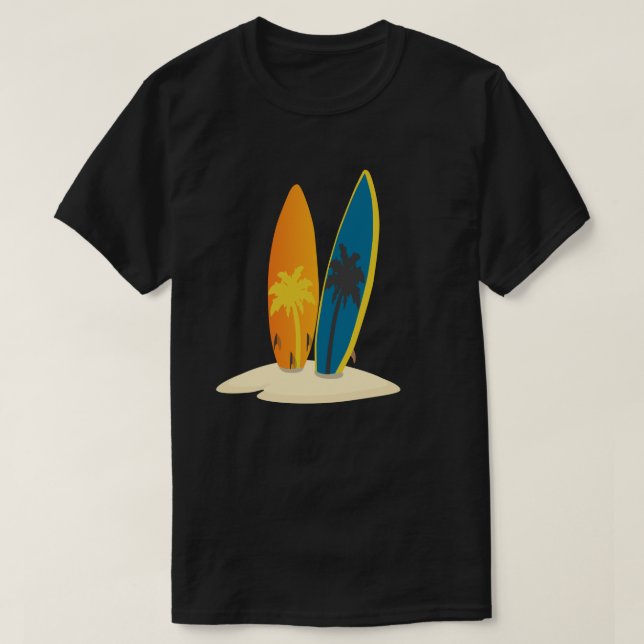 Minimalist Sun Sea  T Shirt (Design framsida)