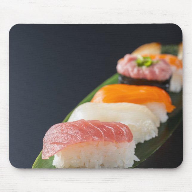 Minimalist Sushi Flow – Elegant Japanese Mouse Pad Musmatta (Framsidan)