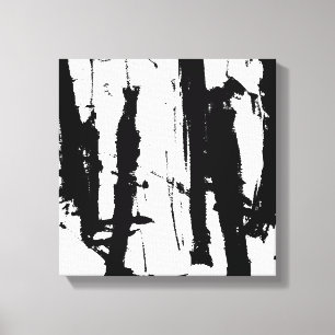 Minimalist svartvit målning canvastryck