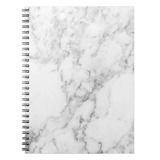 Minimalist svartvit marmoranteckningsbok anteckningsbok (Framsidan)