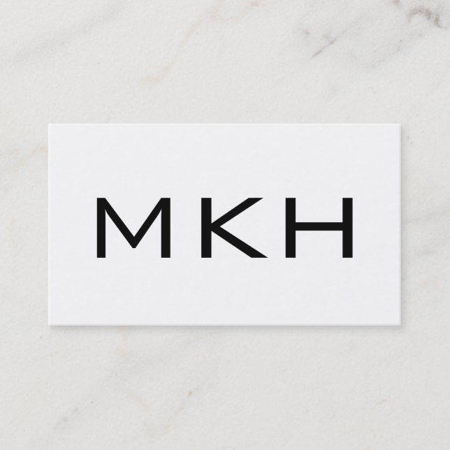 Minimalist svartvit modern visitkort (Framsida)