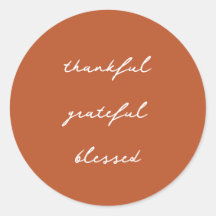 Minimalist Tacksam Skrift Orange Tacksgiving