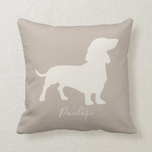 Minimalist taxSilhouette med namn Kudde