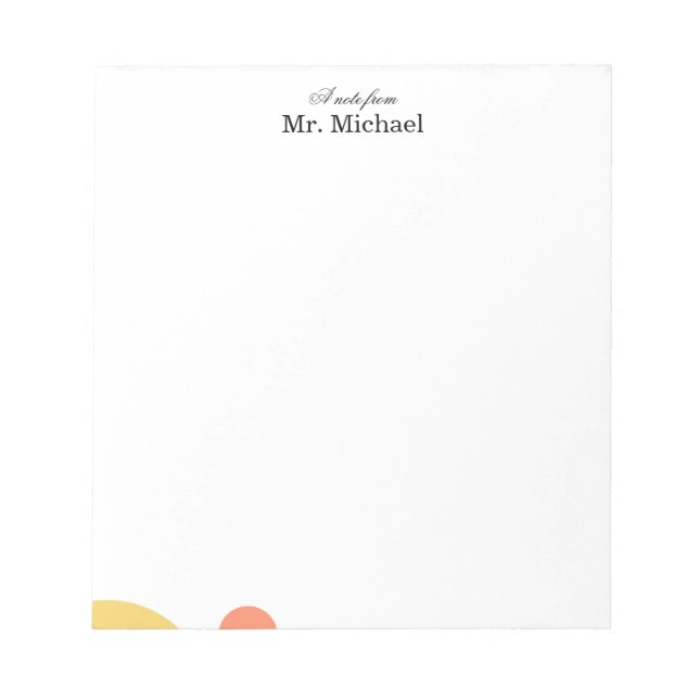 Minimalist Teacher Notepad Anteckningsblock (Framsida)