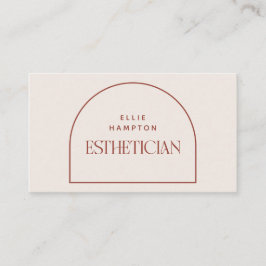 Minimalist Terracotta Arch Beauty Esthetician Busi Visitkort