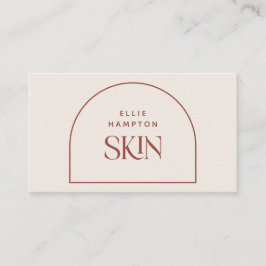 Minimalist Terracotta Arch Beauty Esthetician Visitkort
